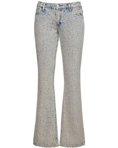 Acne Studios Jeans de denim con cintura baja - Gris