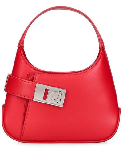 Ferragamo Mini Handtasche Aus Leder "arch" - Rot