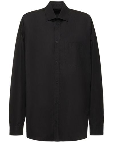 Balenciaga Cocoon コットンポプリンシャツ - ブラック
