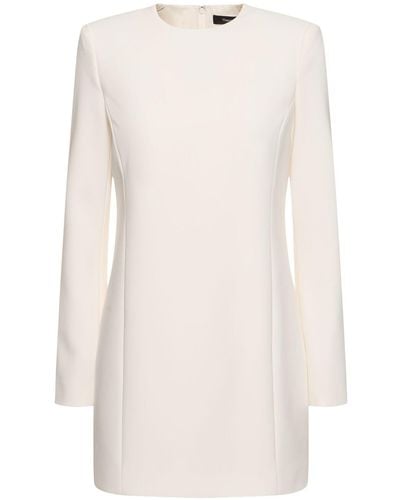 Theory Tailored Satin Tunic Mini Dress - White