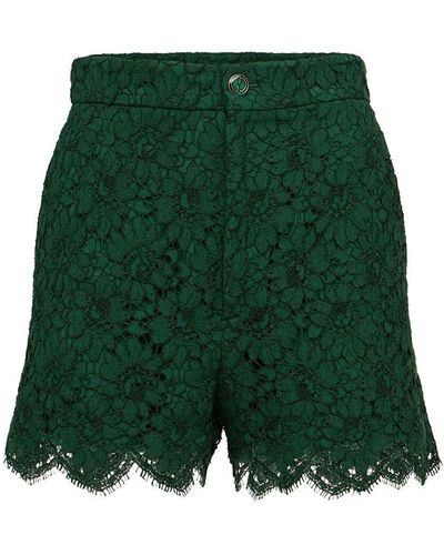 Gucci Shorts In Pizzo - Verde