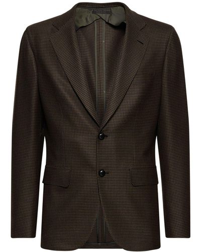 Brioni New Plume Wool & Silk Jacket - Black