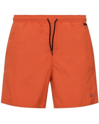 Napapijri V-haldane Tech Swim Shorts - Orange