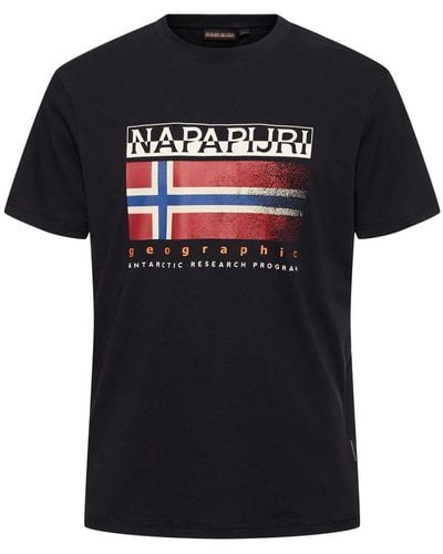 Napapijri T-shirt s-kreis in cotone - Nero