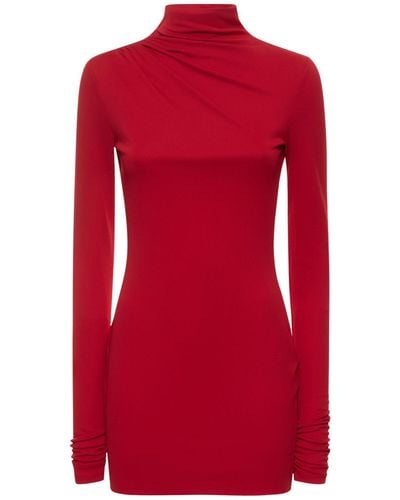 ANDAMANE Parker Stretch Jersey Cutout Mini Dress - Red