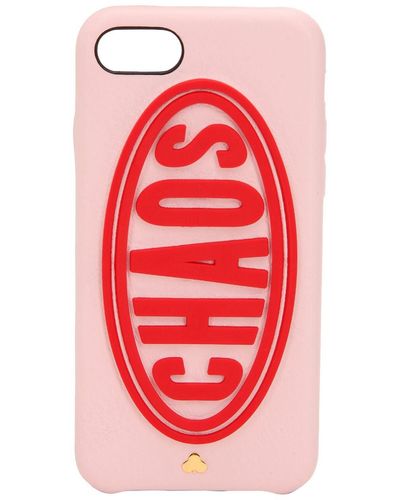 Chaos Daytona Leather Iphone 7/8 Cover - Red