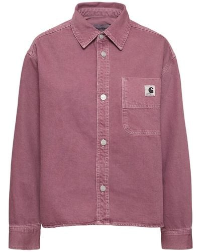 Carhartt Georgia Colored Denim Shirt Jacket - Purple