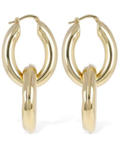 Jil Sander Bc6 Double Hoop 1 Earrings - Metallic