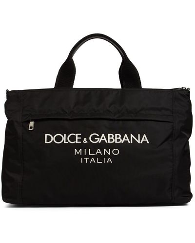 Dolce & Gabbana Reisetasche Aus Leder Mit Logo - Schwarz