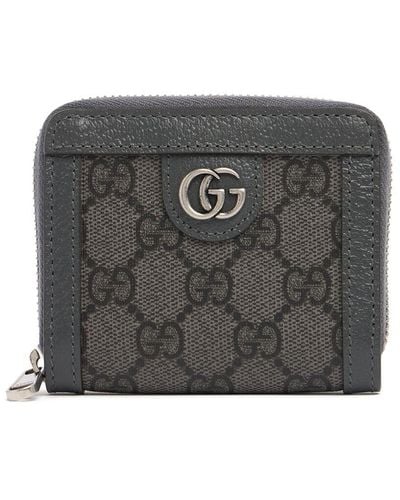 Gucci Ophidia gg Zip Around Wallet - Grey