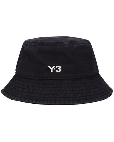 Y-3 Cappello bucket con logo - Nero