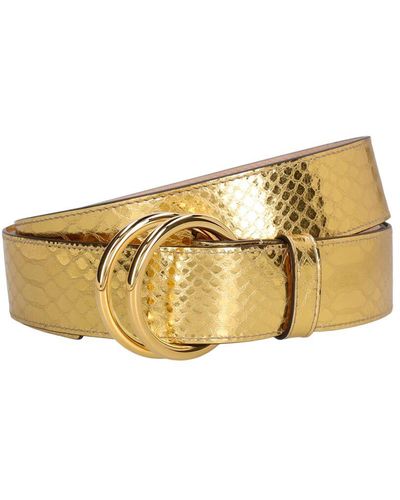 Michael Kors Jackie Leather Belt - Metallic