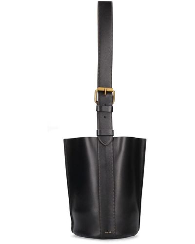 Soeur Mini Saul Leather Shoulder Bag - Black
