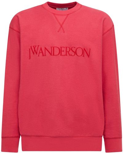 JW Anderson コットンスウェットシャツ - ピンク