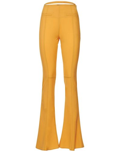 Jacquemus Le Pantalon Tangelo Wool Flared Pants - Orange
