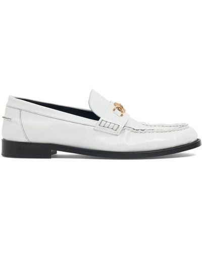 Versace Medusa Leather Loafers - White