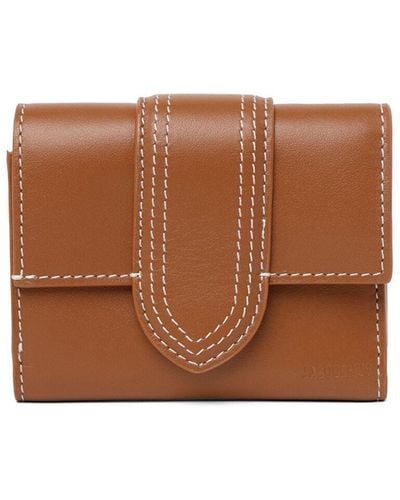 Jacquemus Le Compact Bambino Leather Wallet - Brown