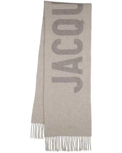 Jacquemus L'echarpe Logo Wool Scarf - Gray