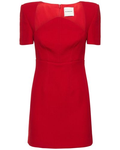 Roland Mouret Moon Wool Crepe Mini Dress - Red