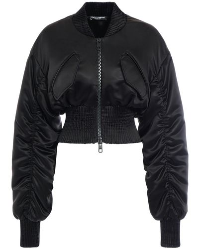 Satin Cropped Flight Jacket CG29