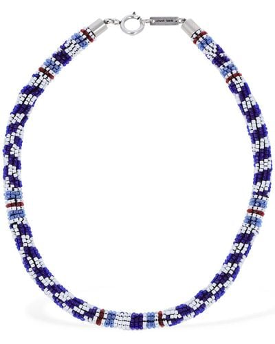 Isabel Marant Betsy Beaded Collar Necklace - Blue