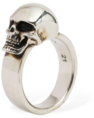 Alexander McQueen The Side Skull Brass Ring - Mettallic