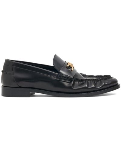 Versace Medusa Leather Loafers - Black