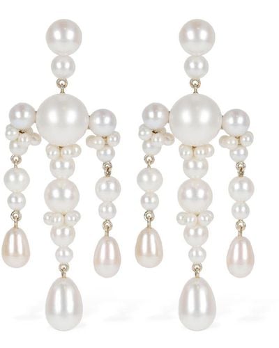 Sophie Bille Brahe 14kt & Jardin De Perle Earrings - White