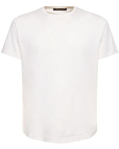 Loro Piana Silk & Cotton Soft Jersey T-Shirt - White