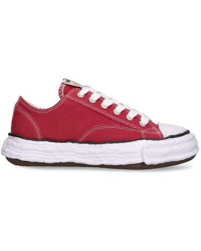 Maison Mihara Yasuhiro Peterson Low 23 Og Sole Canvas Sneakers - Red
