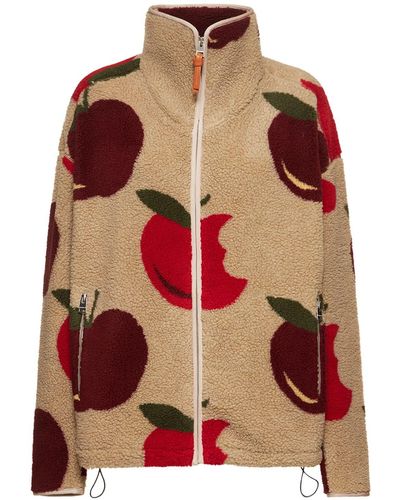 JW Anderson Zip-up Apple Tech Fleece Jacket - Red