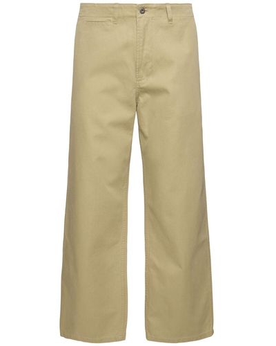 Burberry Cotton Chino Trousers - Natural