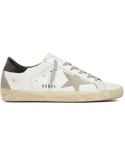 Golden Goose 20mm Super Star Leather & Suede Trainers - White