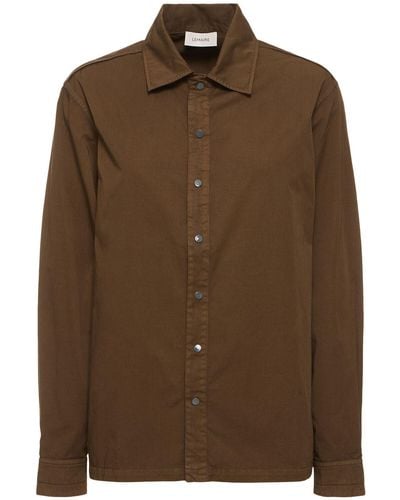 Lemaire Cotton Poplin Shirt - Brown