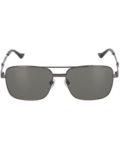 Gucci gg1441s Square Metal Sunglasses - Gray