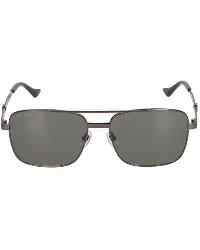 Gucci Gg1441s square metal sunglasses - Gris