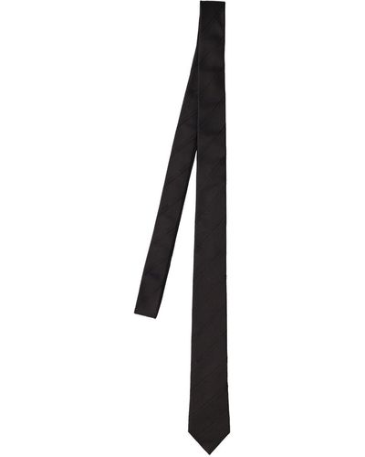 Saint Laurent Corbata de seda - Negro