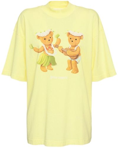 Palm Angels Dancing Bears コットンジャージーtシャツ - イエロー