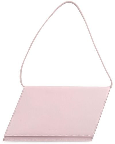Aesther Ekme Schultertasche Aus Leder "angle Accordion" - Pink