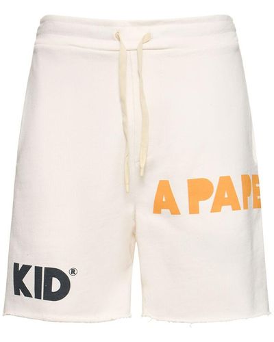 A PAPER KID Shorts de felpa - Blanco