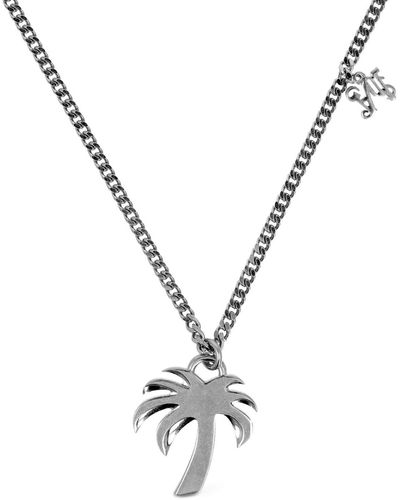 Palm Angels Halskette Aus Messing Mit Palmenanhänger - Mettallic