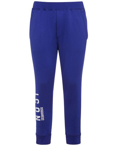 DSquared² Pantalones de esquí de algodón estampado - Azul