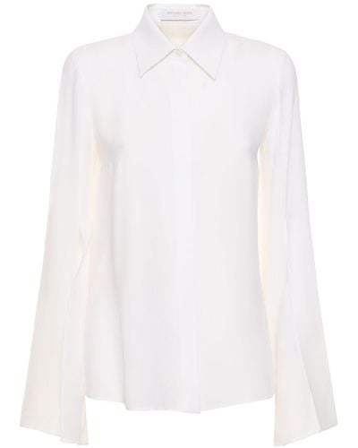 Michael Kors Silk Georgette Shirt - White