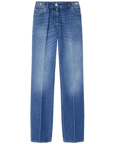Versace Gerade Jeans "stonewashed" - Blau