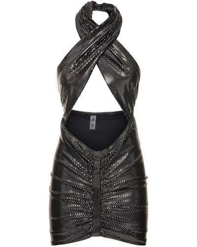 Reina Olga Stallion Crisscross Cutout Mini Dress - Black