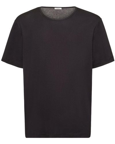 Lemaire Camiseta de algodón jersey - Negro