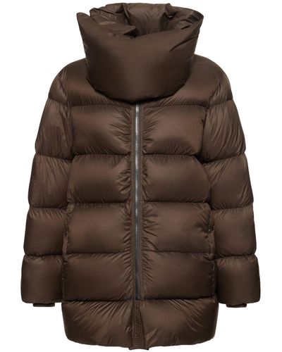 Rick Owens Mountain Quilted Down Jacket - Brown