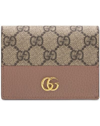 Gucci gg Marmont Canvas & Leather Wallet - Gray