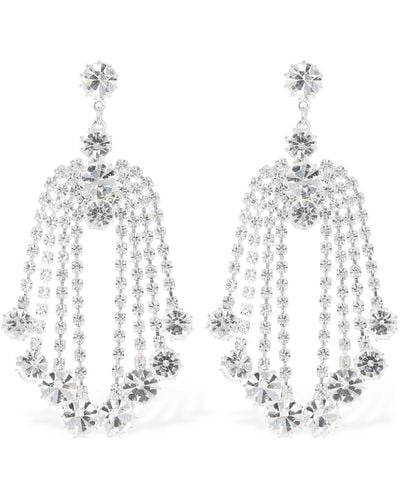 Magda Butrym Crystal Cascade Drop Earrings - White