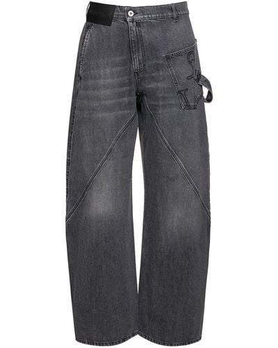 JW Anderson Twisted Cotton Workwear Jeans - Grey